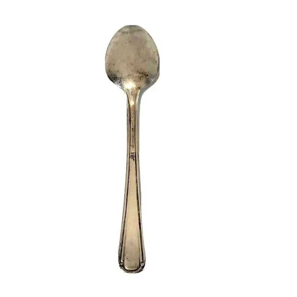 Victor S. Co. A1 + Overlay IS Spoon Teaspoon 6” Vintage Silverplate 28g